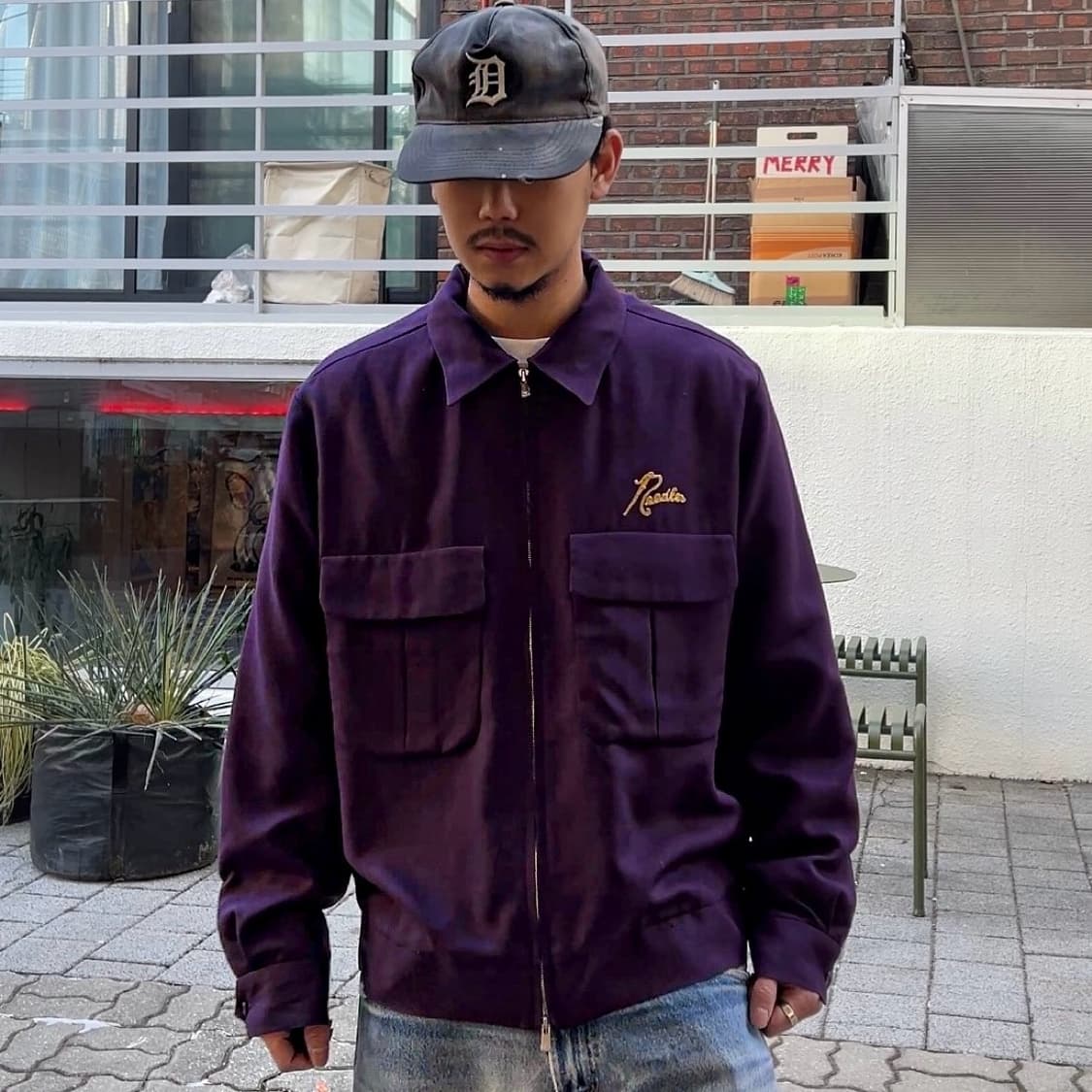  니들스 자수로고 개버딘 스포츠 자켓 y15242 상품이미지1