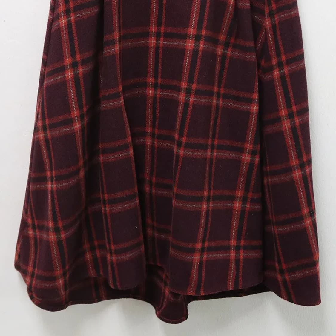 얼스 뮤직 울 혼방 체크 미디 스커트 62336 상품이미지4