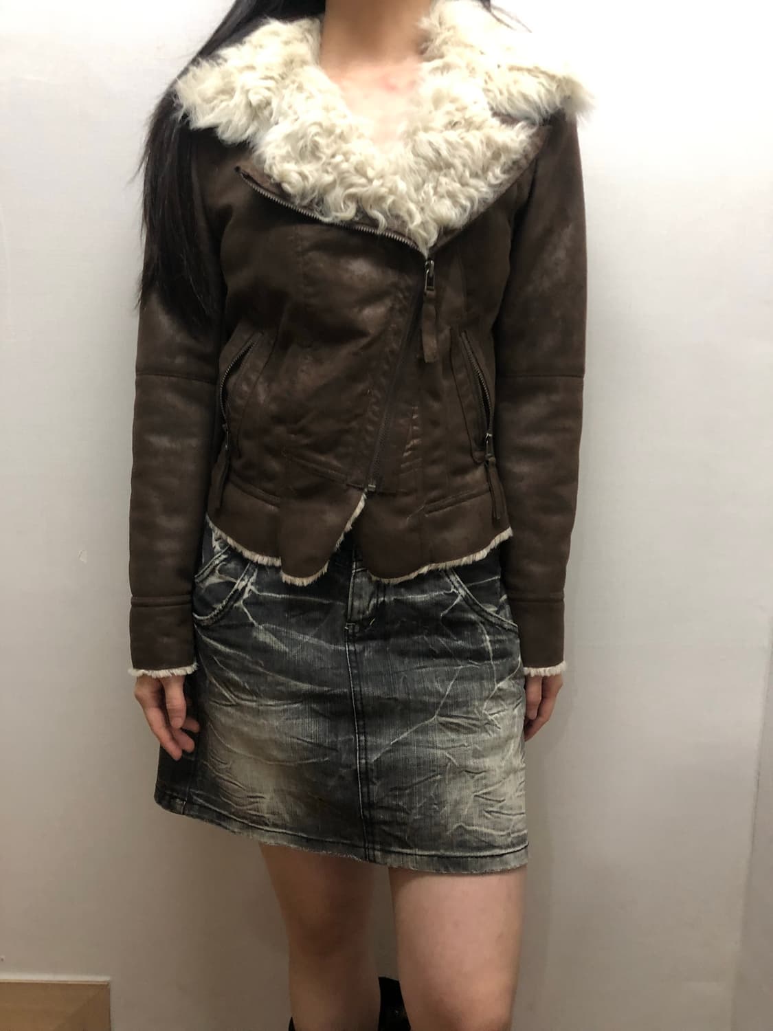 빈티지 브라운 무스탕 자켓 상품이미지8