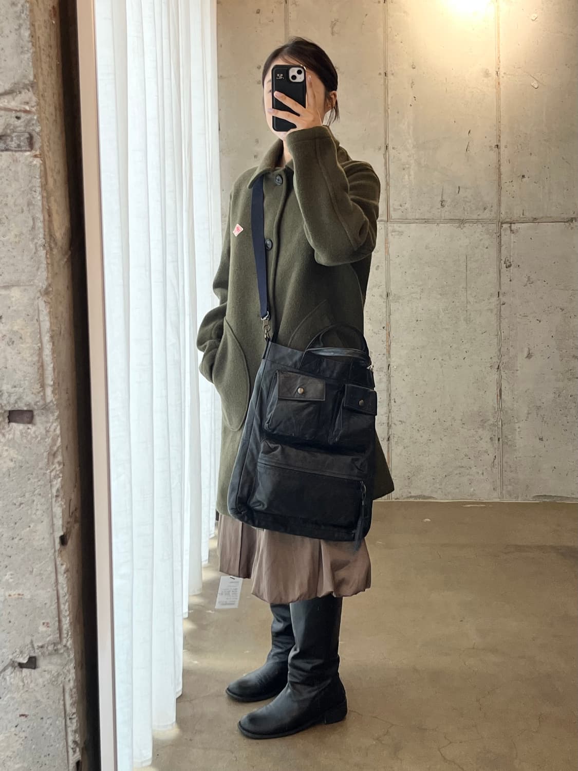 SSAMZIE 천연 소가죽 포켓 백 상품이미지4