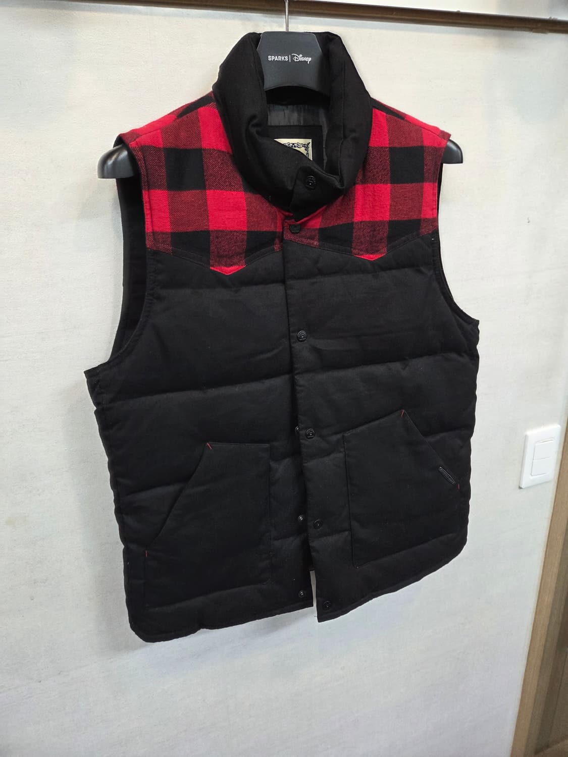 빈폴진스 버팔로 체크 면 덕다운 패딩조끼 100 상품이미지5