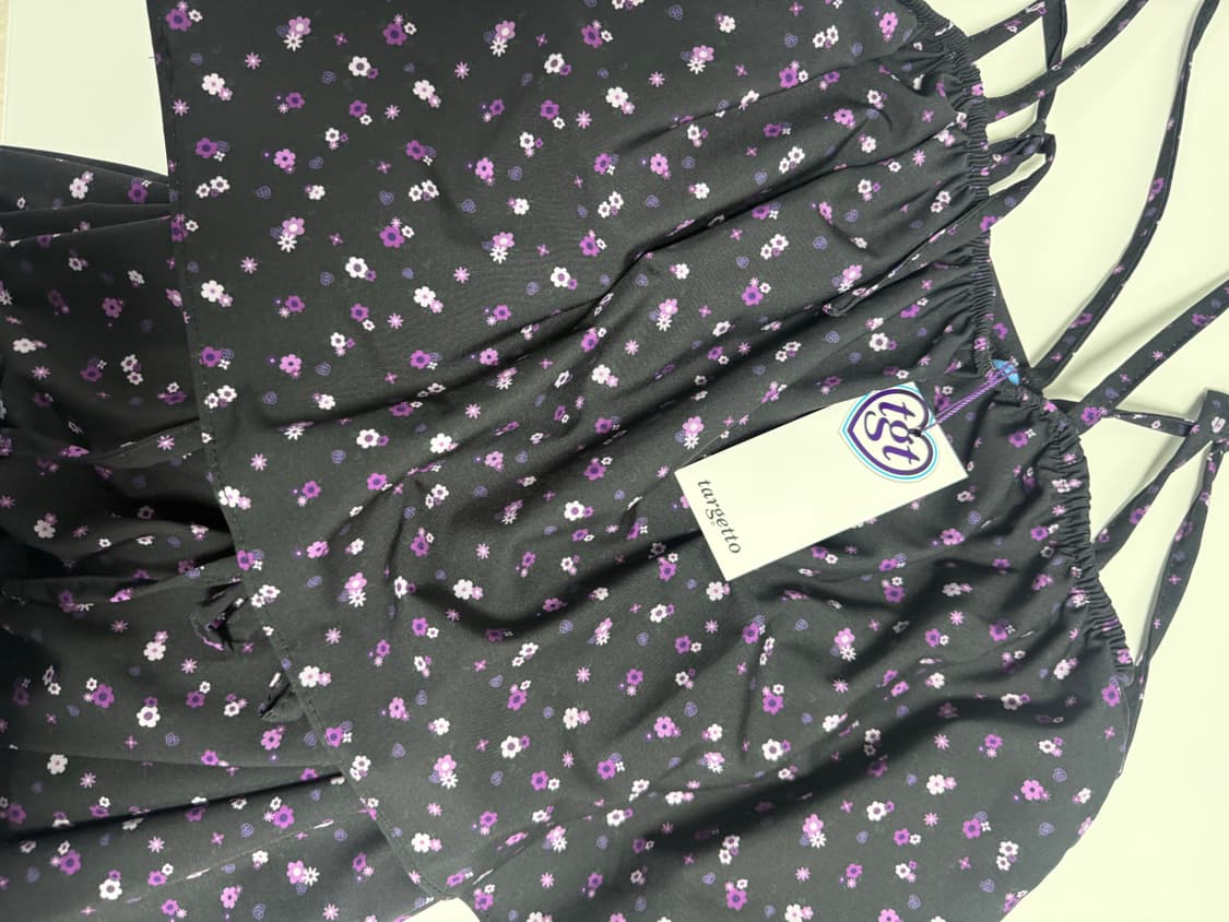 타겟토 플라워패턴 레이어드 원피스 새상품 (F/블랙) 상품이미지8