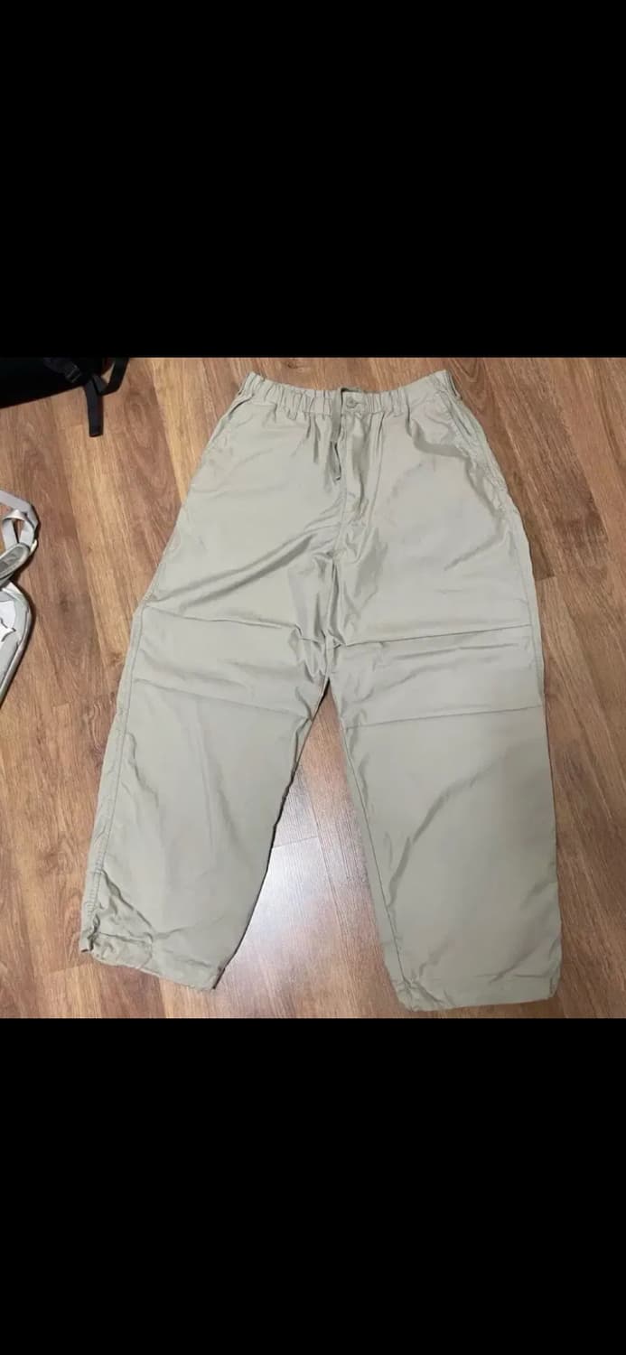 유니클로 와이드 파라슈트 팬츠 베이지 M 상품이미지2