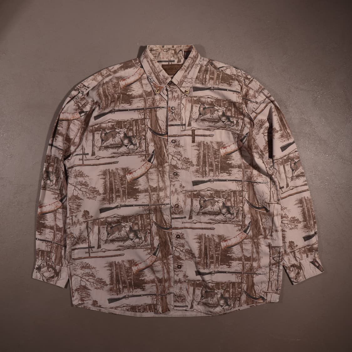 빈티지 USA 패턴 헌팅셔츠 상품이미지1