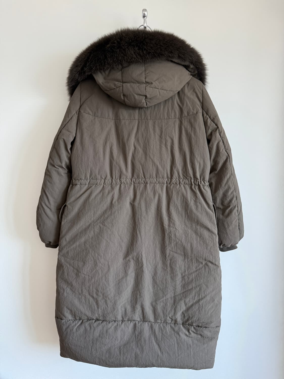 Pre owned 구스다운 폭스퍼 패딩 코트(퍼 탈부착 가능)  상품이미지6