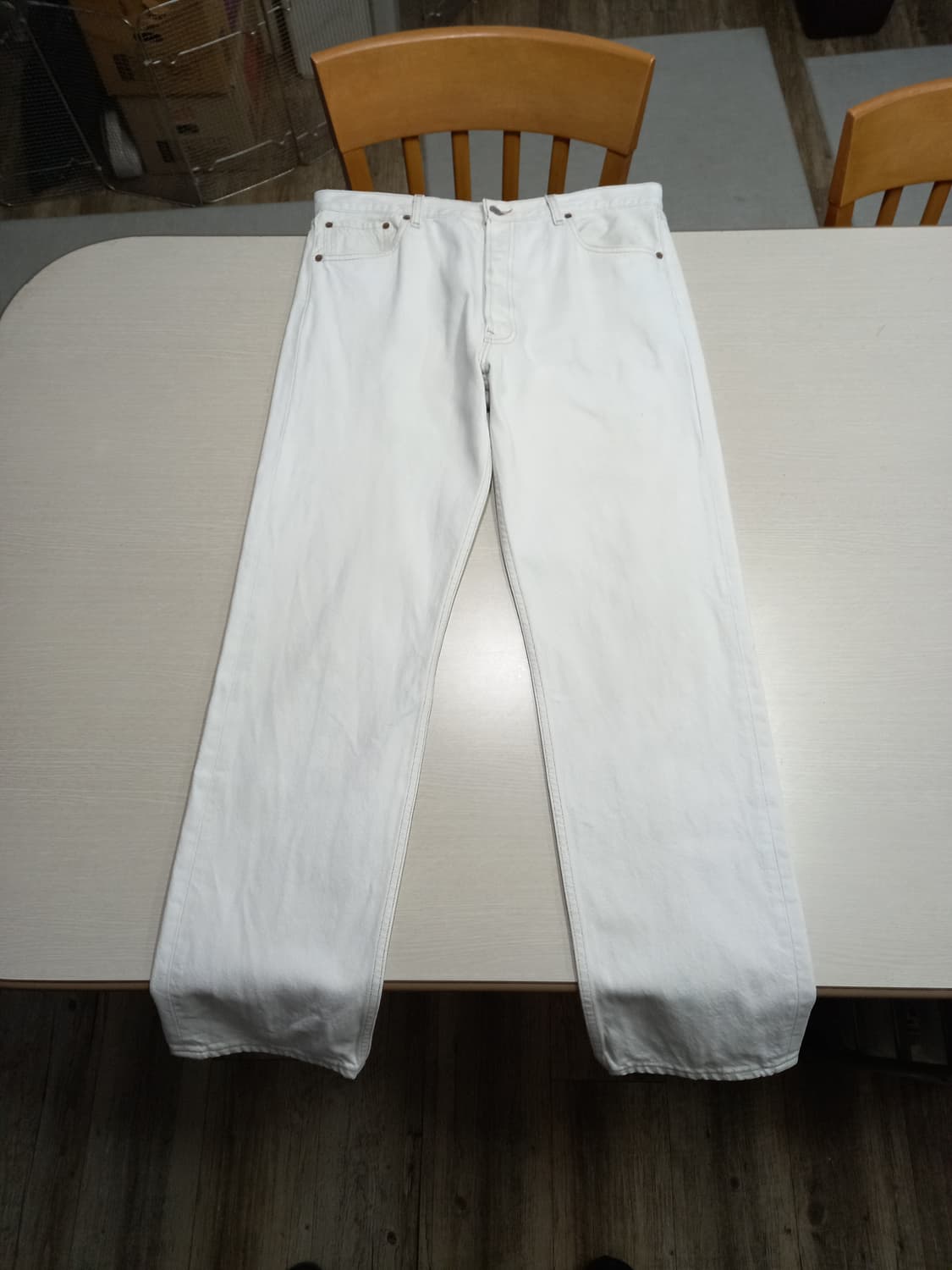 35-36 90's 리바이스501 일자진 화이트 35-252 상품이미지1