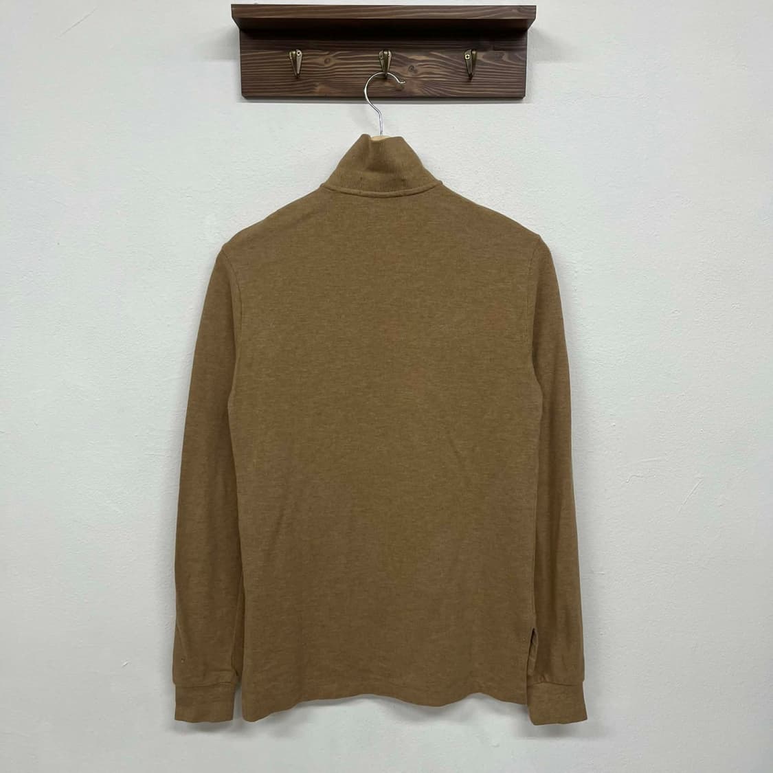 폴로 랄프로렌 베이지 핀터깔 카라넥 슬리브 럭비셔츠(XS) 상품이미지5