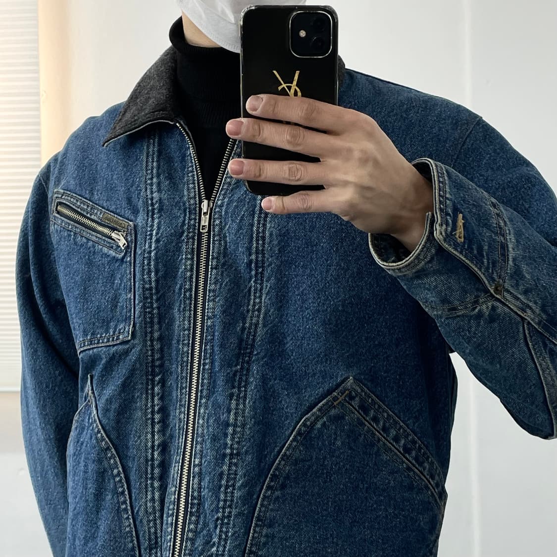 M 캘빈클라인 테크니컬 데님 봄버 자켓 상품이미지3