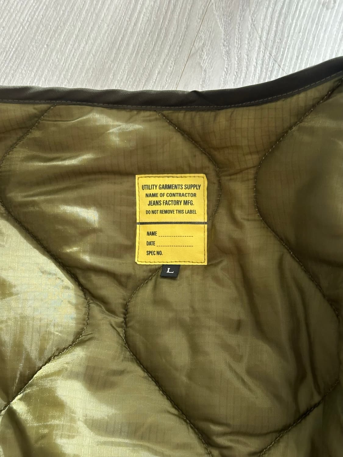 빈티지 밀리터리 오버핏 퀼팅 코트 깔깔이 내피 상품이미지6