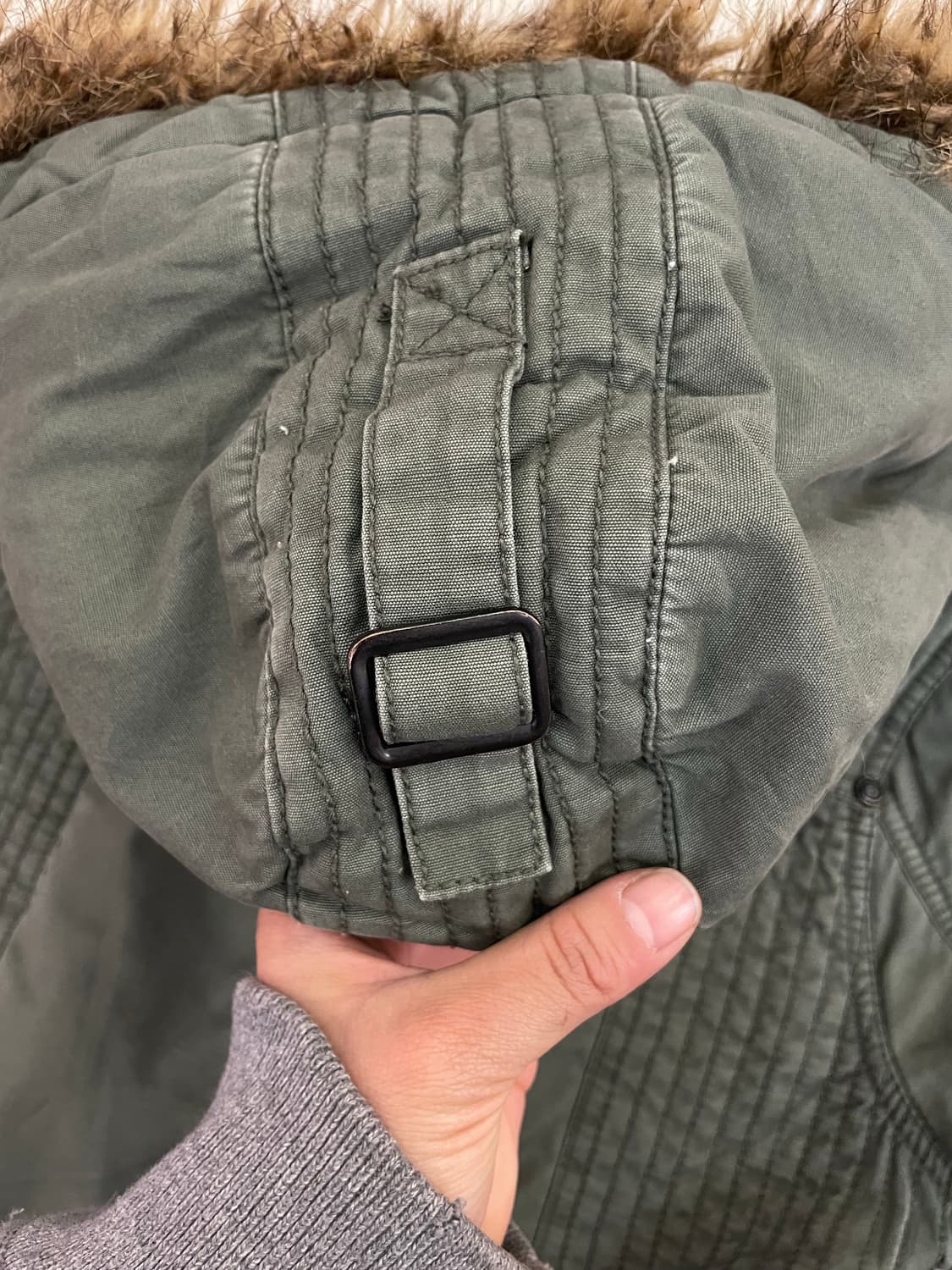 카키 y2k 퍼 야상  상품이미지9