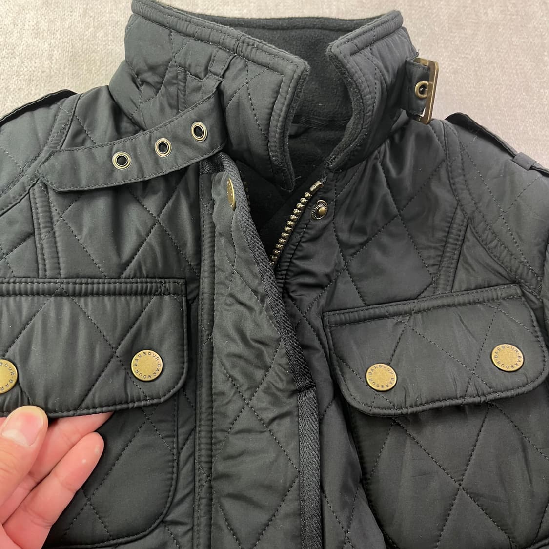 W 95 바버 인터네셔널 퀄팅 벨티드자켓 상품이미지2