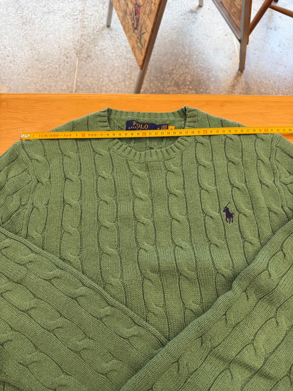 폴로 랄프로렌 코튼 케이블니트 그린 M 상품이미지5