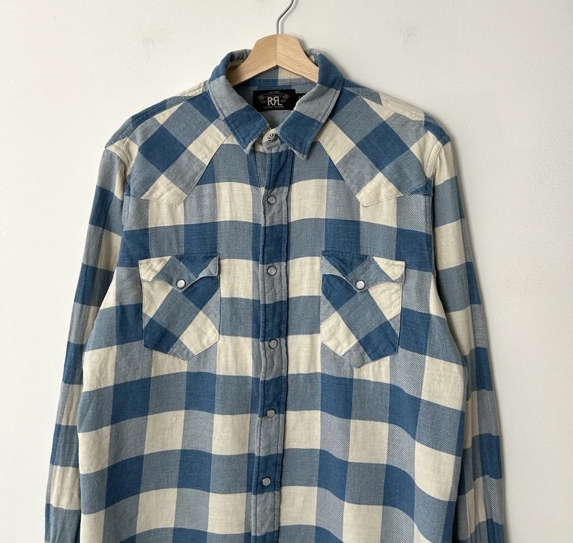 RRL 더블알엘 버팔로 플레이드 웨스턴 플란넬 셔츠 상품이미지2