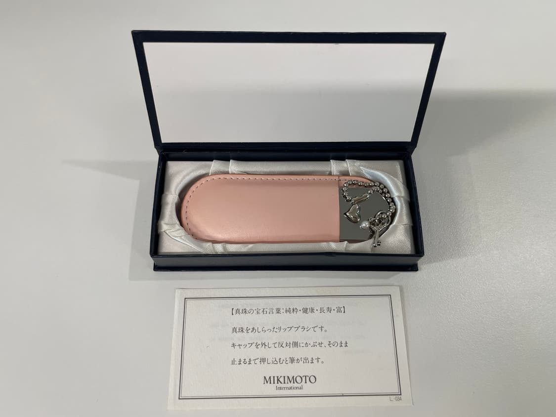 미키모토 펄 휴대용 하트 키 참 미니 컴팩트 거울 키링 MIKIMOTO 상품이미지5