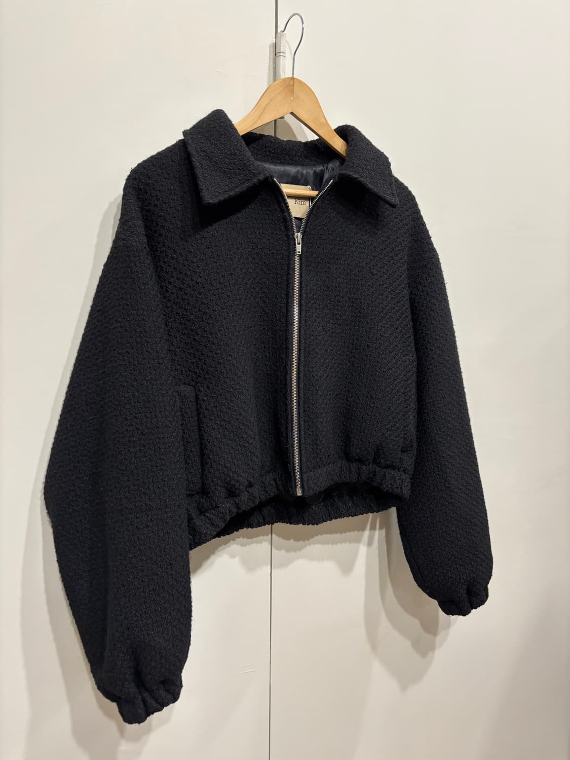 마뗑킴 블랙 숏 집업 자켓 누빔 상품이미지4
