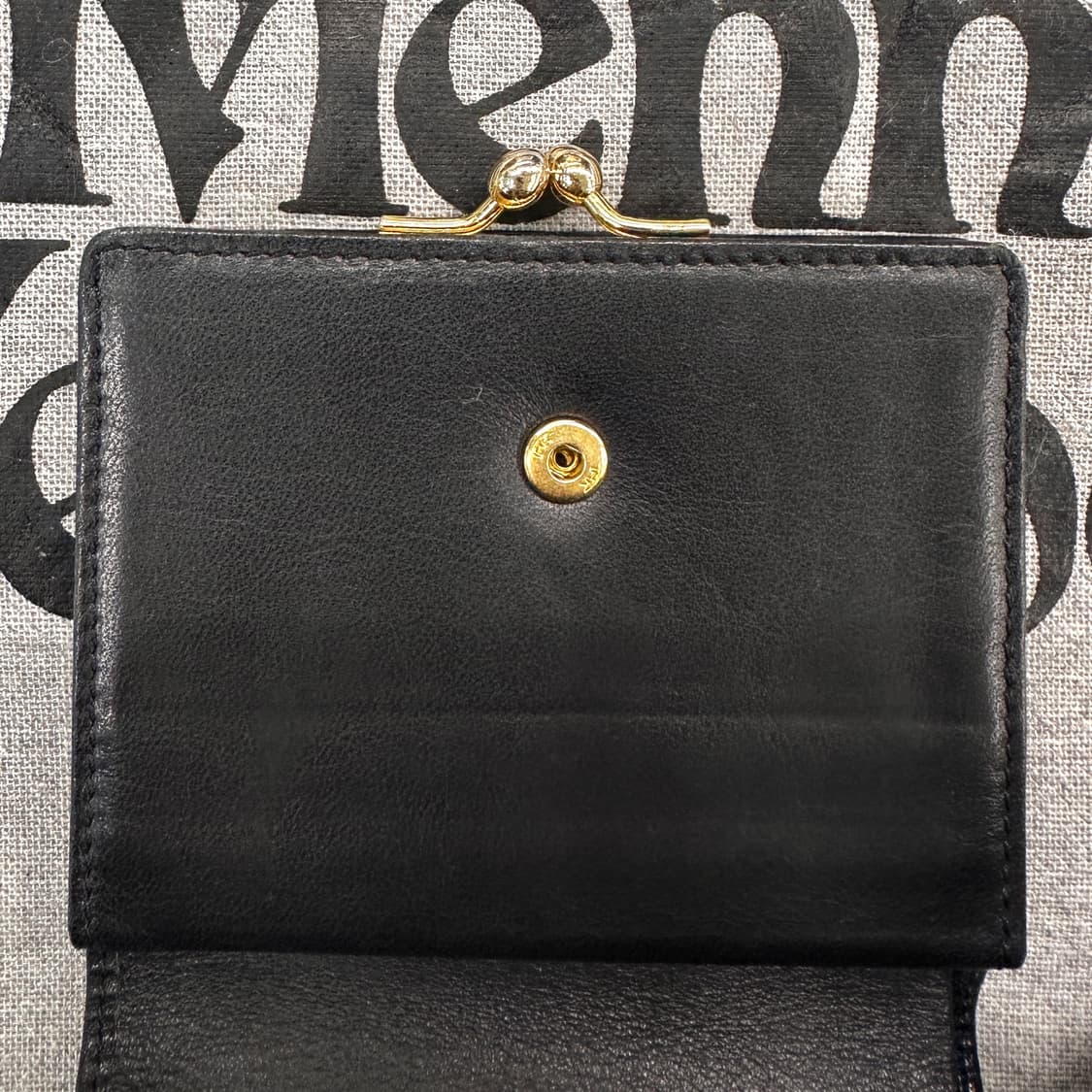 비비안웨스트우드 오브 캔버스 가마구치 지갑 상품이미지5