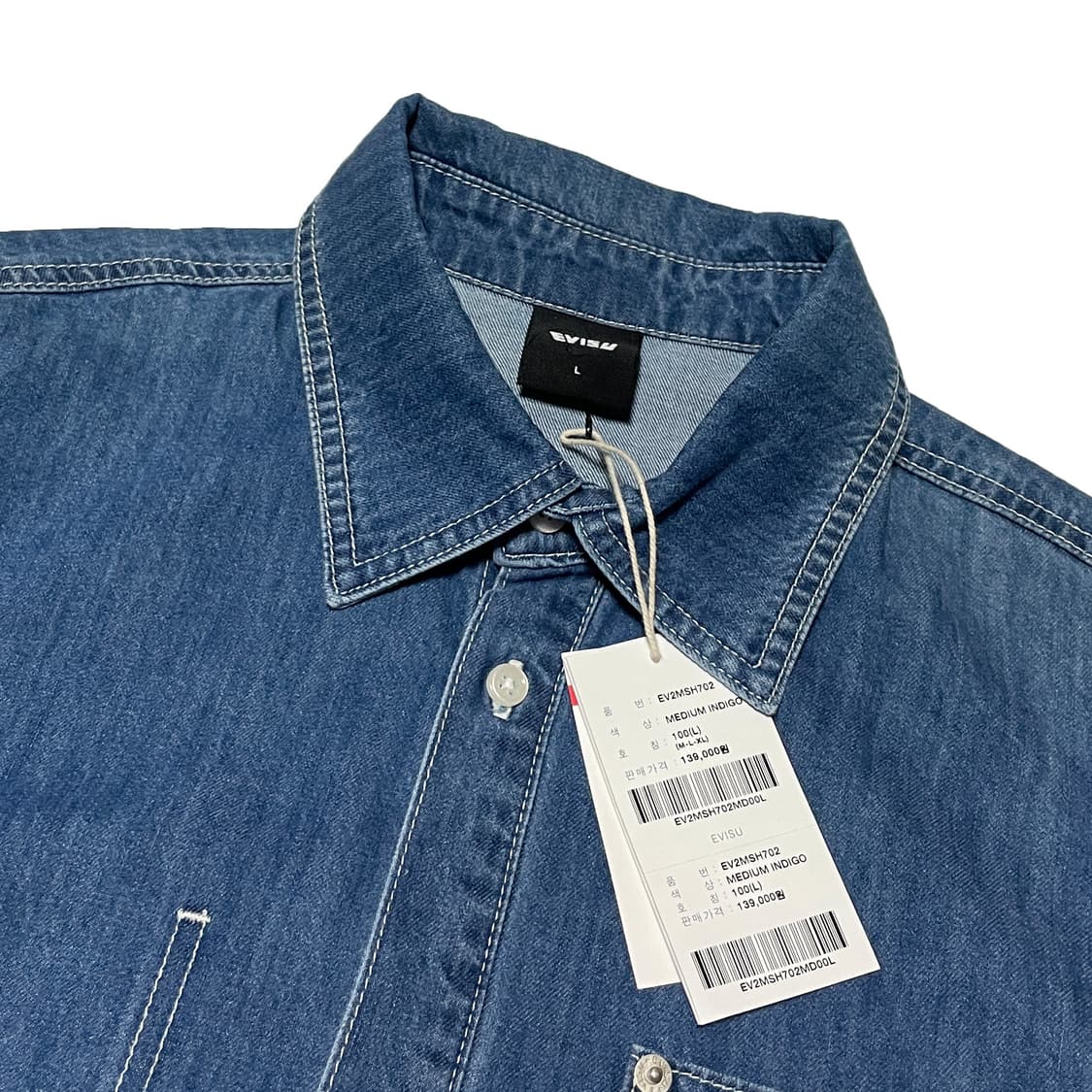 EVISU 에비수 하프 데님 셔츠 상품이미지5