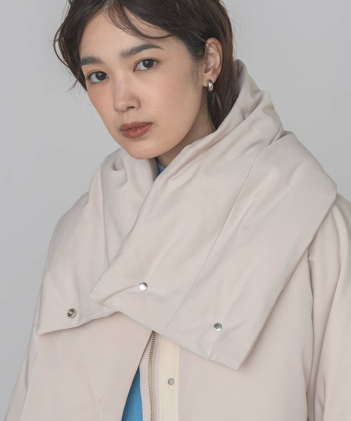 Gready Brilliant 머플러 다운패딩 블랙 상품이미지9