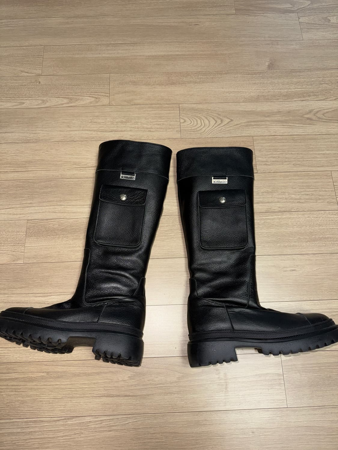 보헤미안서울) 카고 포켓 롱 부츠 블랙 상품이미지1