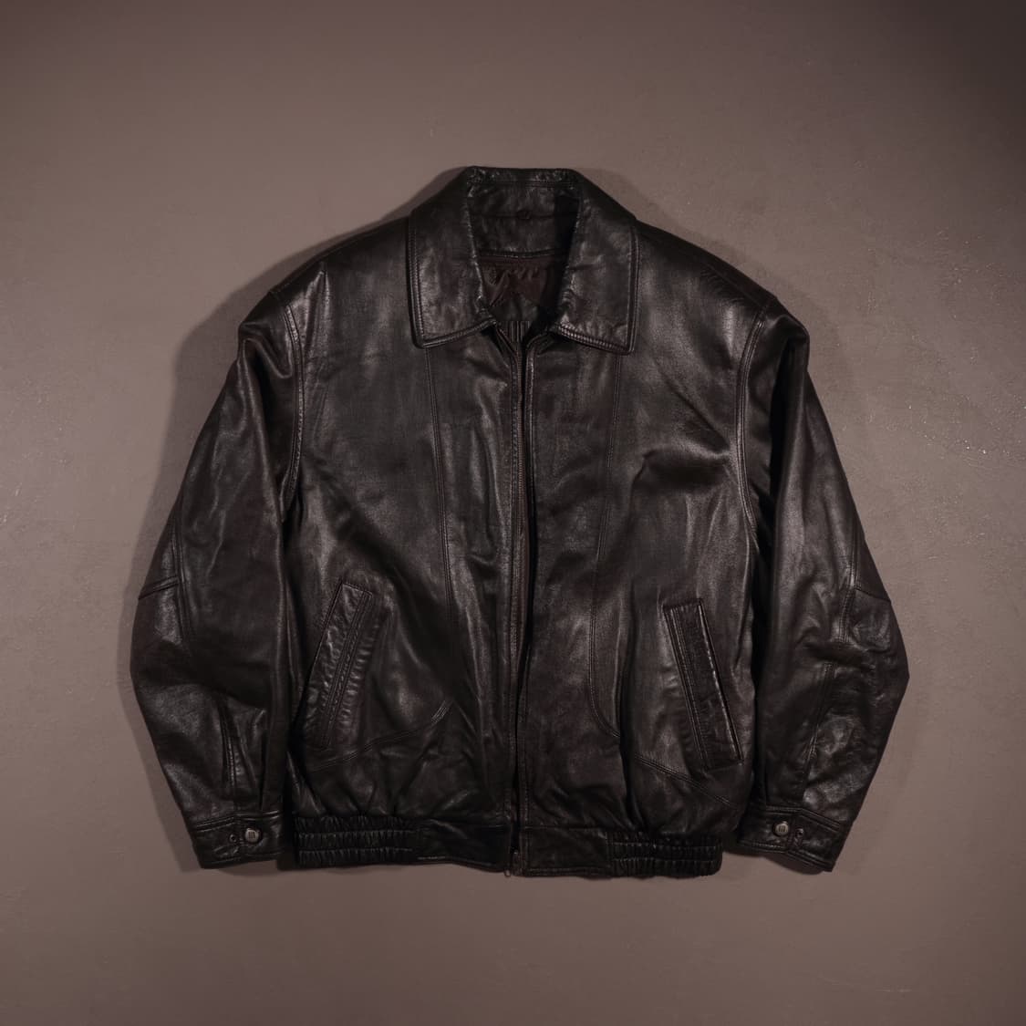 90s 빈티지 레더 봄버자켓 상품이미지1