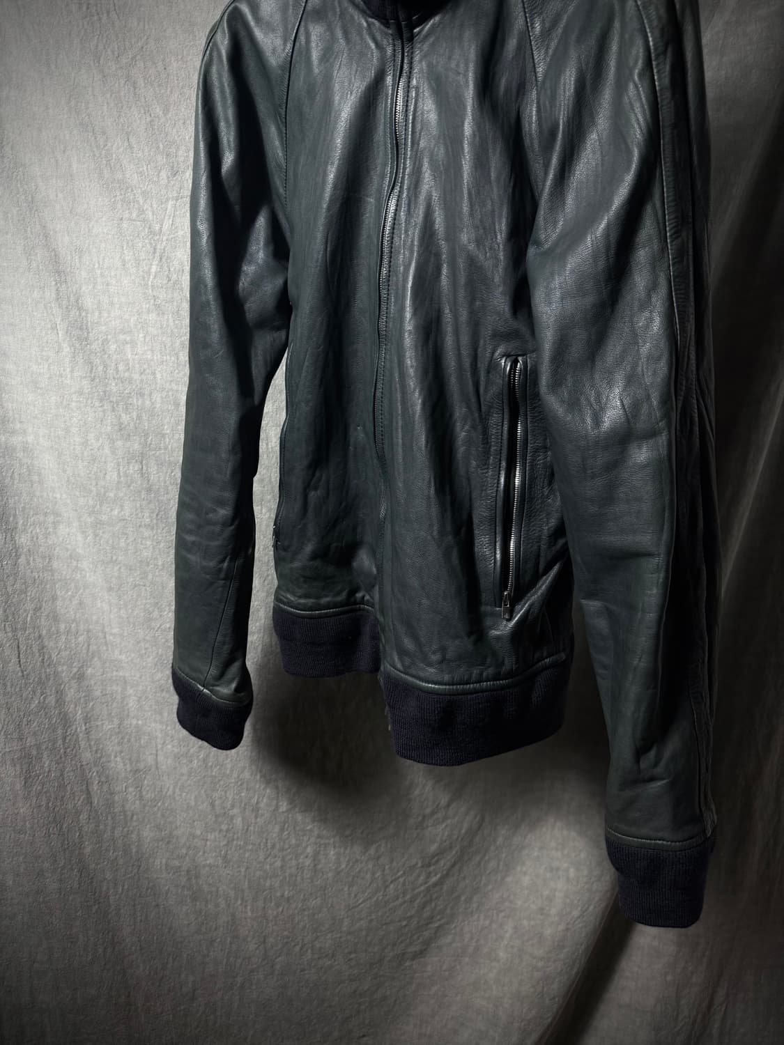 The Viridi-Anne Leather Jacket   상품이미지5