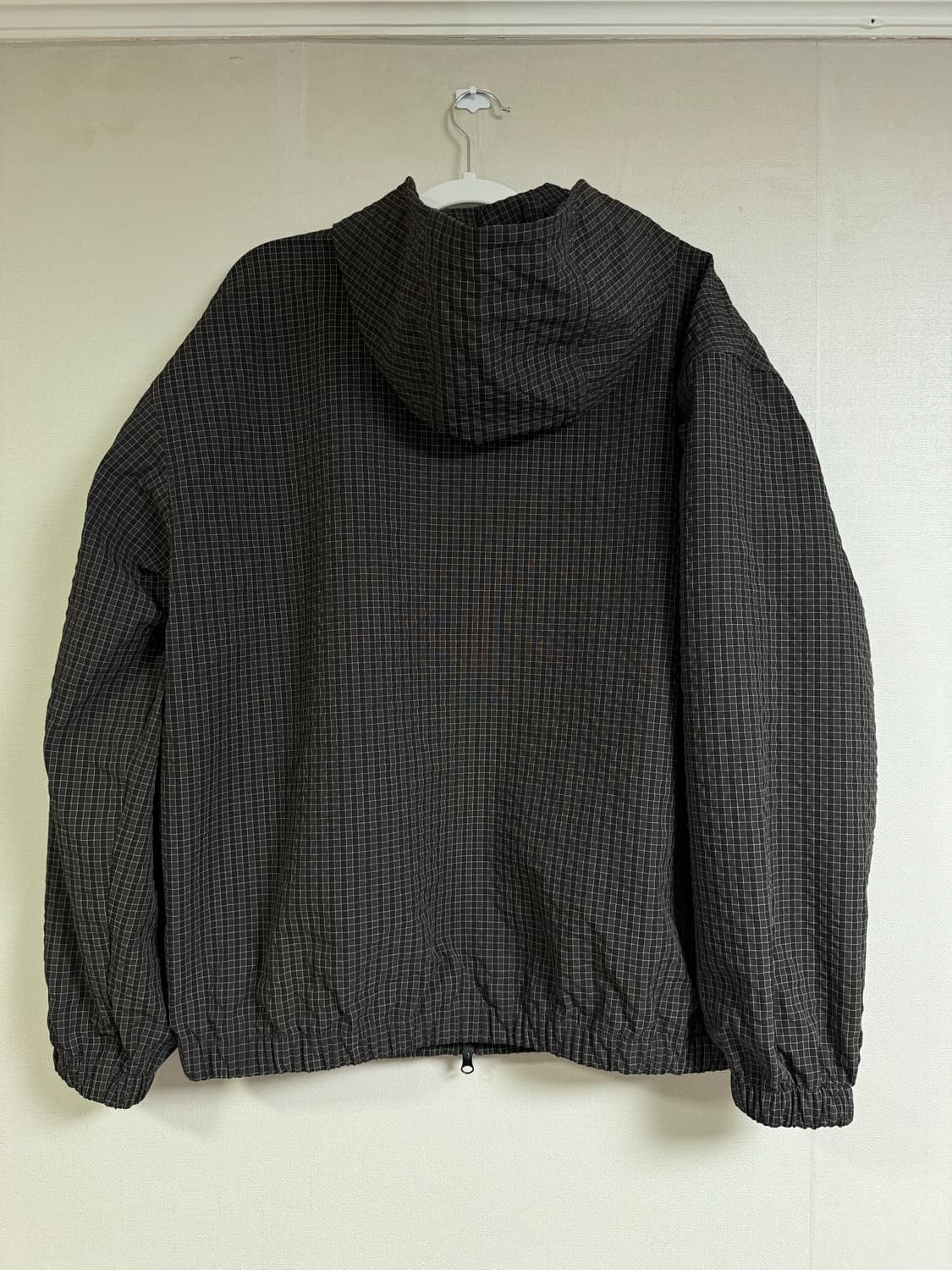 엑스컨테이너 스퀘어 체크 후드 바람막이 자켓 XL 상품이미지7