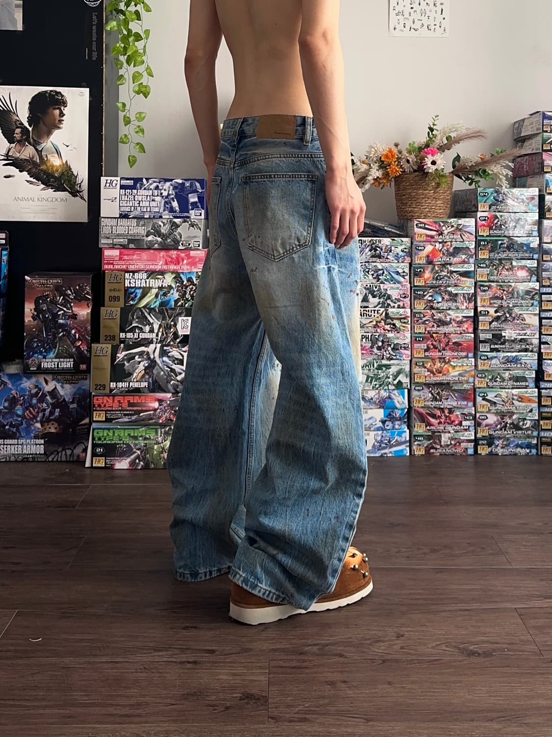 Decency Concept 더티 & 페인팅 와이드 벌룬 데님 상품이미지5