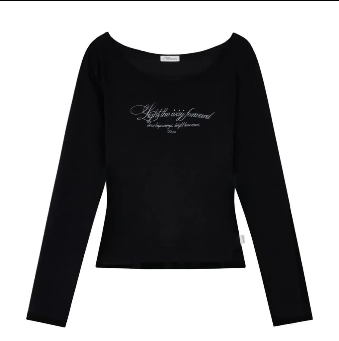 클리시어 클린레터 탑 긴팔 블랙 상품이미지1