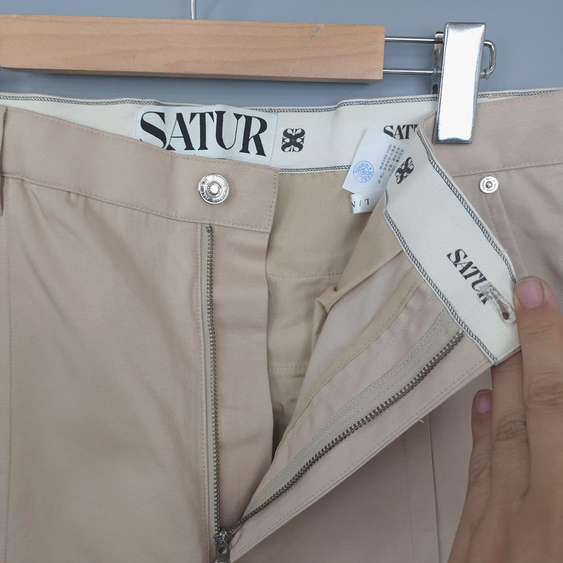 세터 SATUR 로슈 2Way 스트레이트 버튼 팬츠 베이지 L 상품이미지8