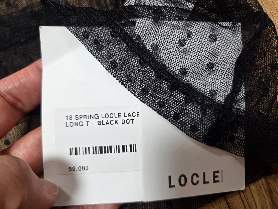 로클 바이 로우클래식(LOCLE) 도트 레이스 시스루티 55-66 새상품 상품이미지5