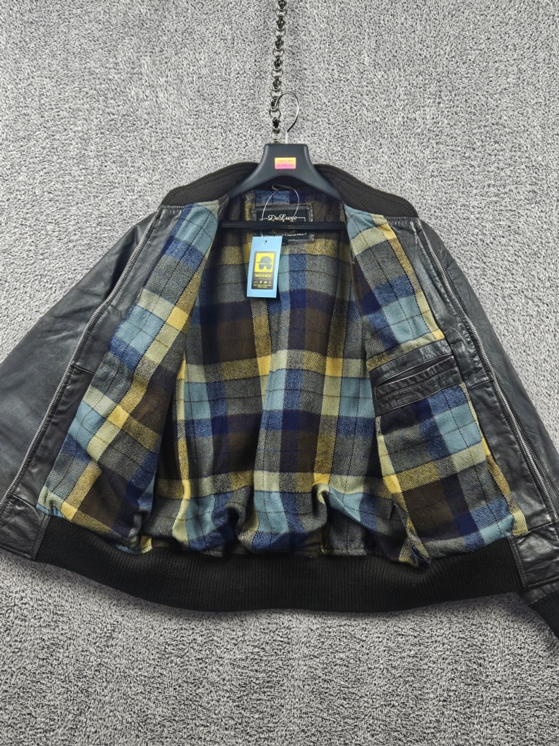 DERUXE 카우 레더 풀집 봄버 자켓 ( L ) / 11169 상품이미지10