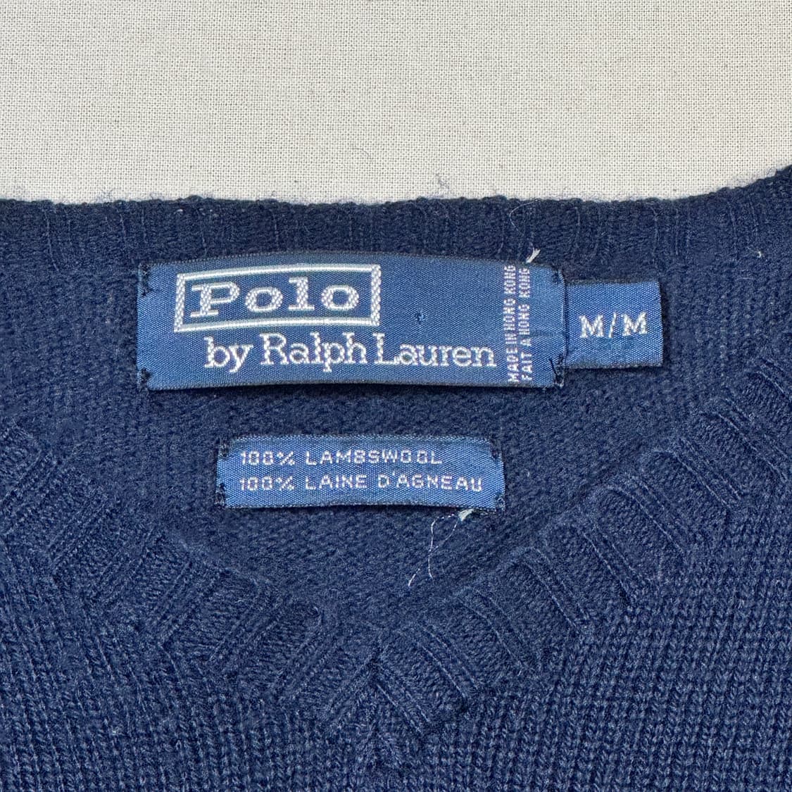 M) 폴로 랄프로렌 램스울 브이넥 니트 네이비 상품이미지6