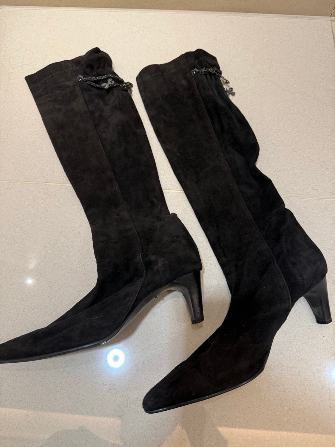 Mine 마인 스웨이드 롱부츠 240 구두 부츠 워커 여자신발 한섬 상품이미지9