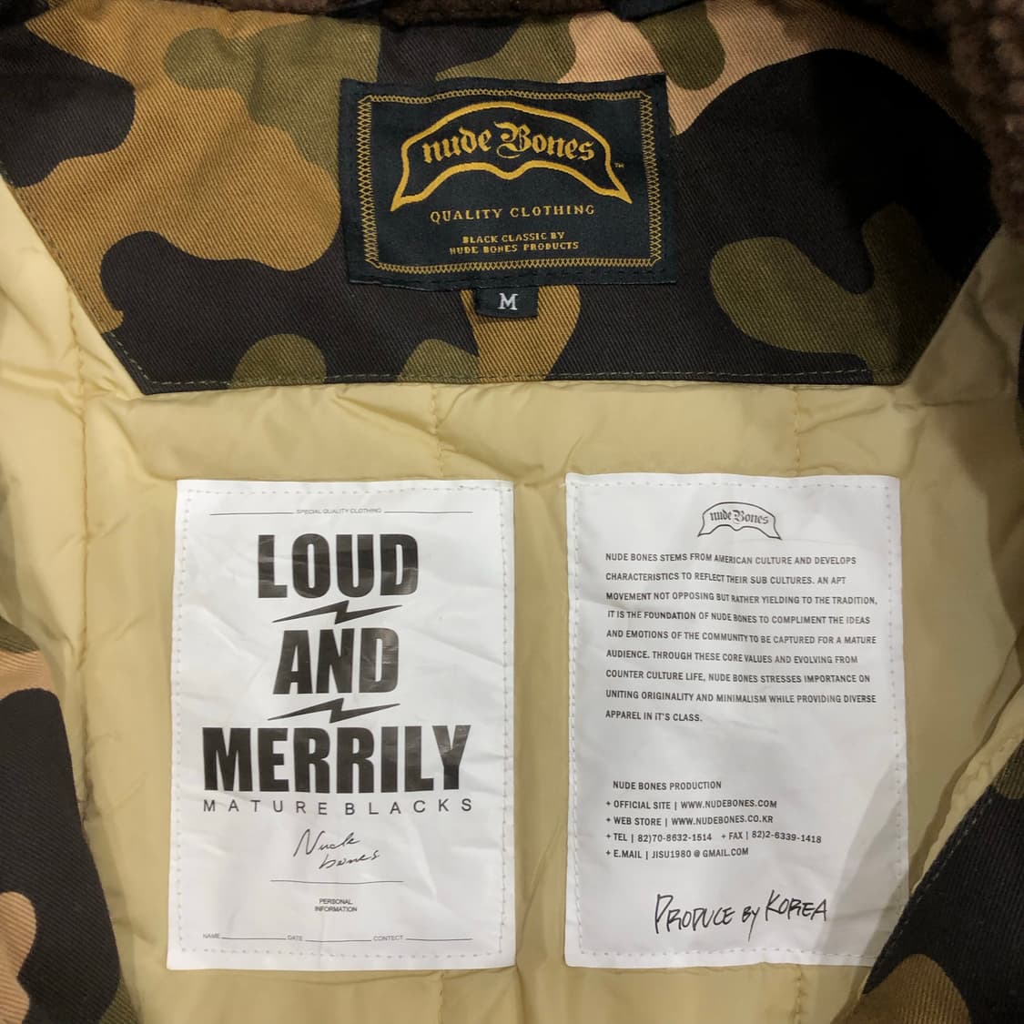 누드본즈 카모 후드 점퍼 상품이미지6
