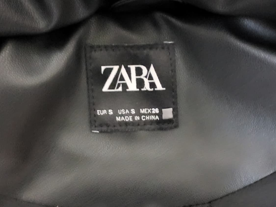 Zara 여성 후드가죽베스트패딩 상품이미지5