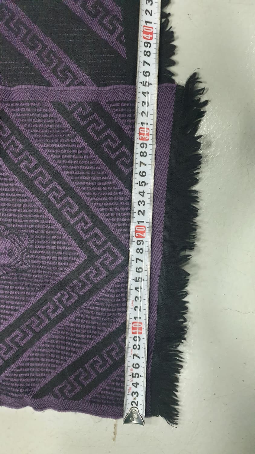 베르사체 울 머플러 퍼플 블랙 상품이미지5