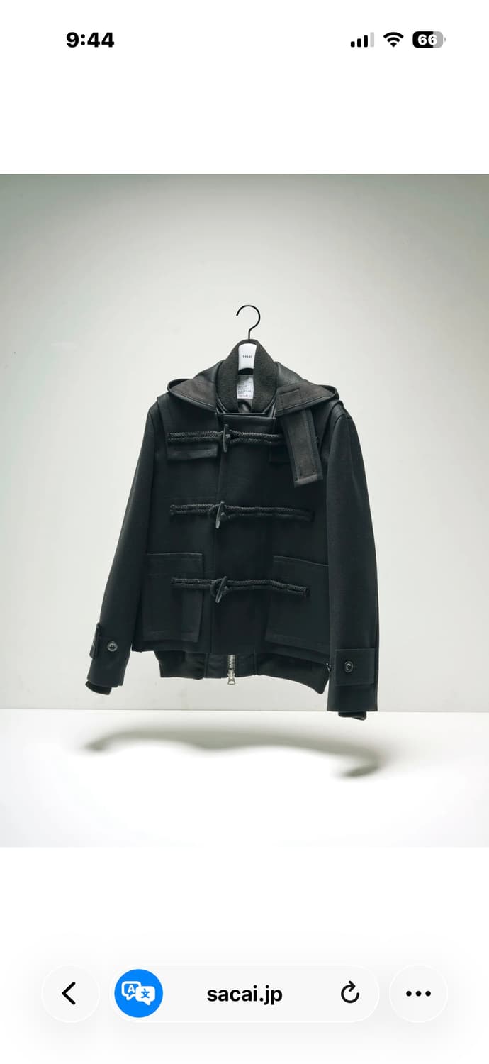 [구매][1,2]사카이 울 멜튼 블루종 상품이미지1