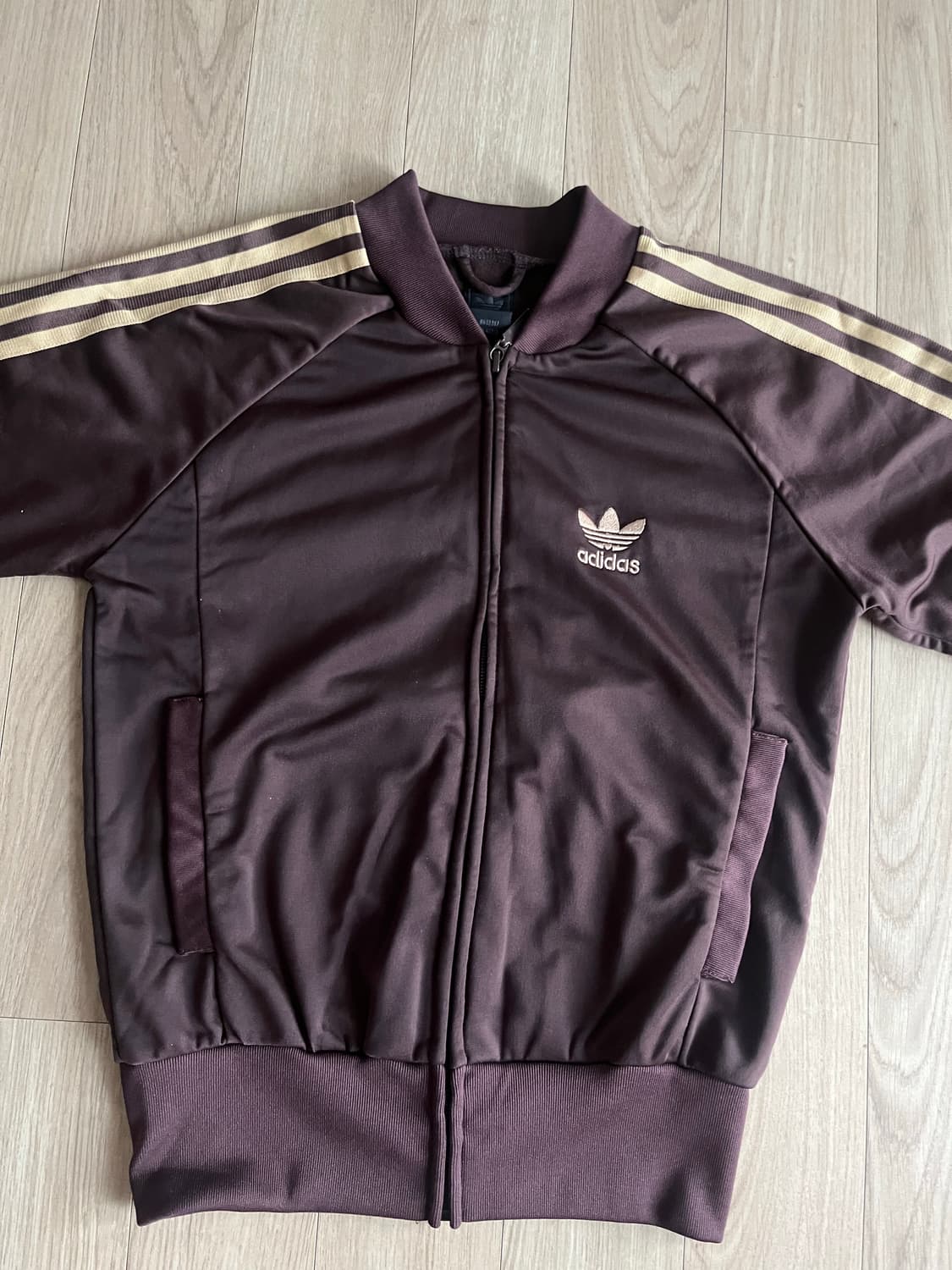 아디다스 빈티지 초코브라운 크롭 져지 xs 상품이미지1