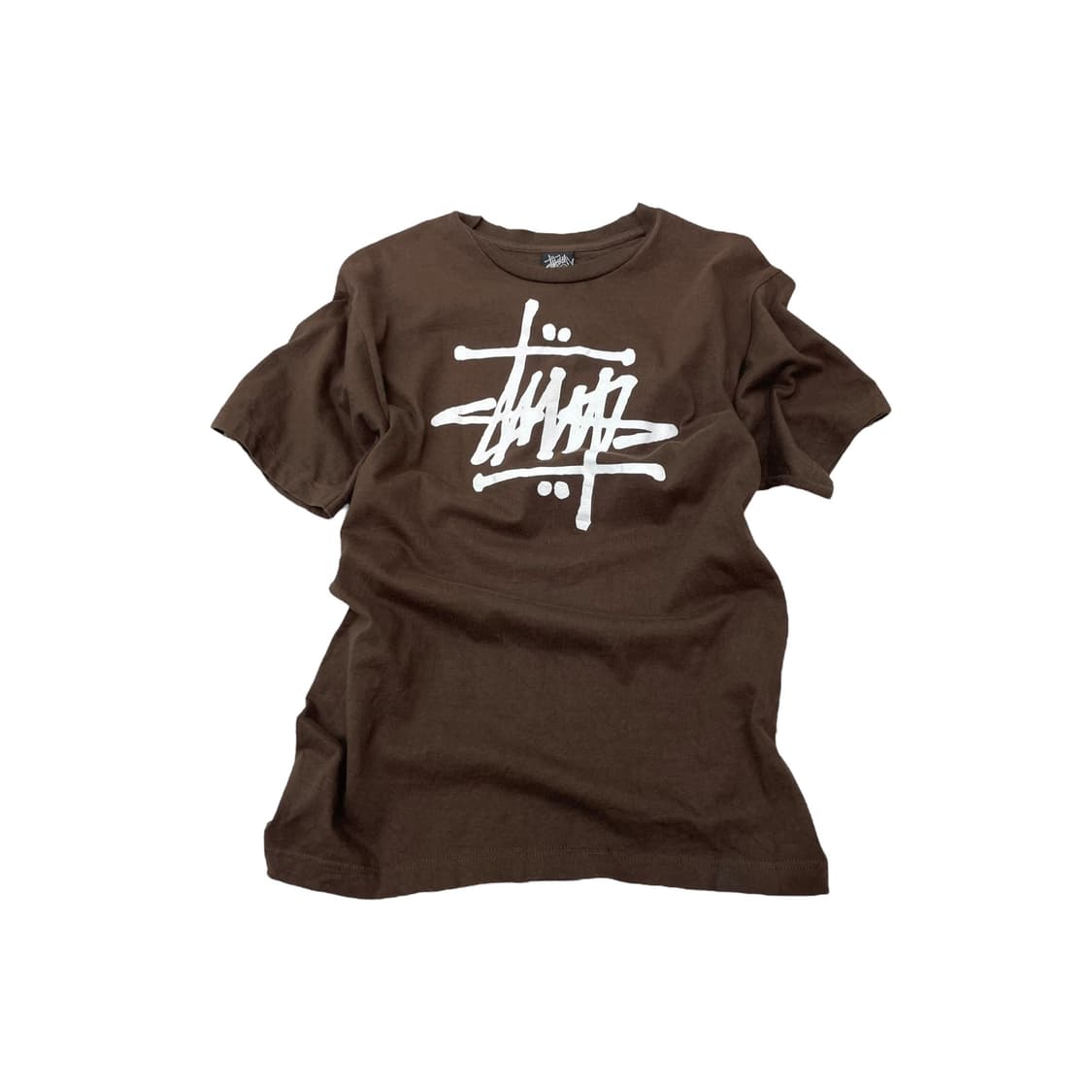 Stussy brown logo t shirt  상품이미지1