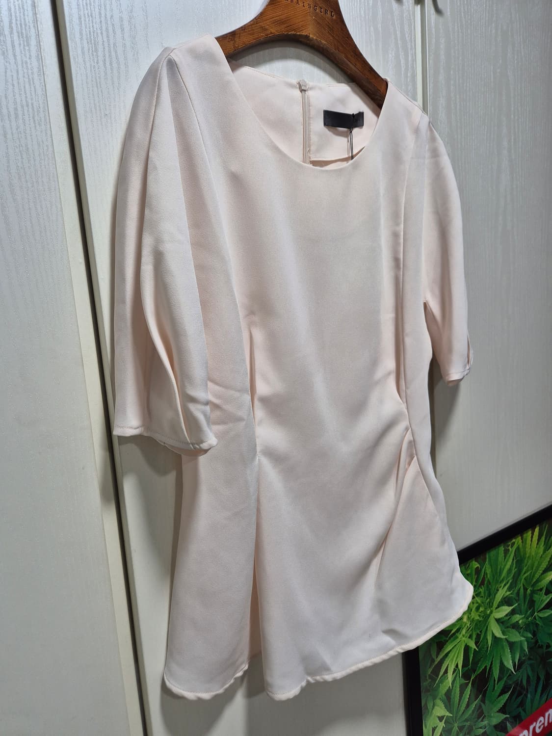 (타임세일)(새상품)Day  블라우스 페플럼 아이보리핑크 반팔 상품이미지9