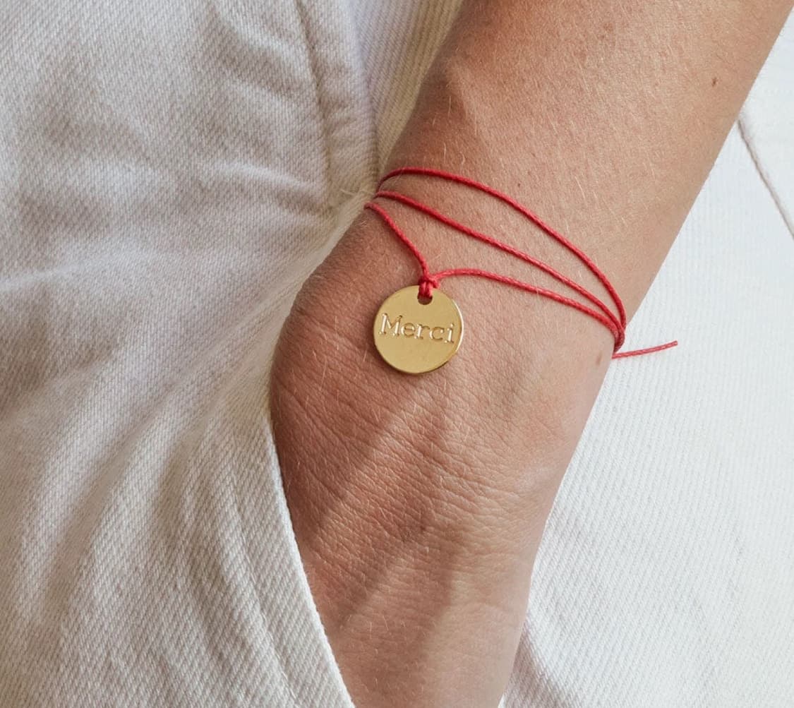 두개일괄)파리 Merci 행운 팔찌 상품이미지3