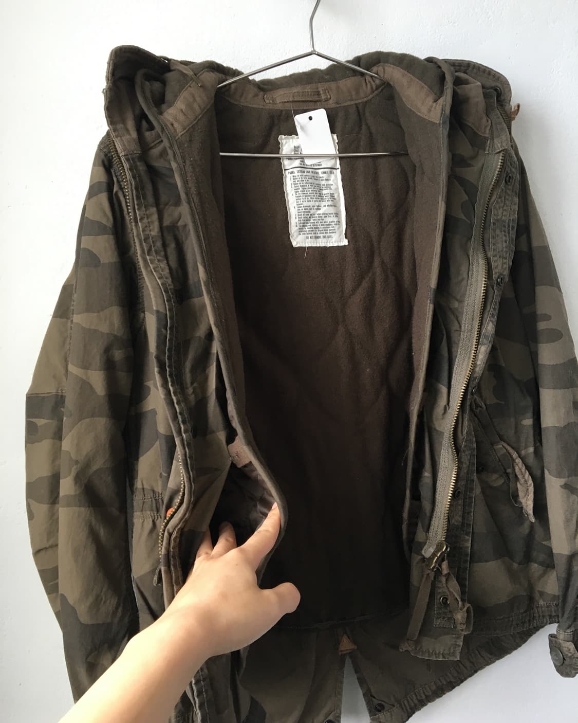 Camo pattern military hood jacket 상품이미지4