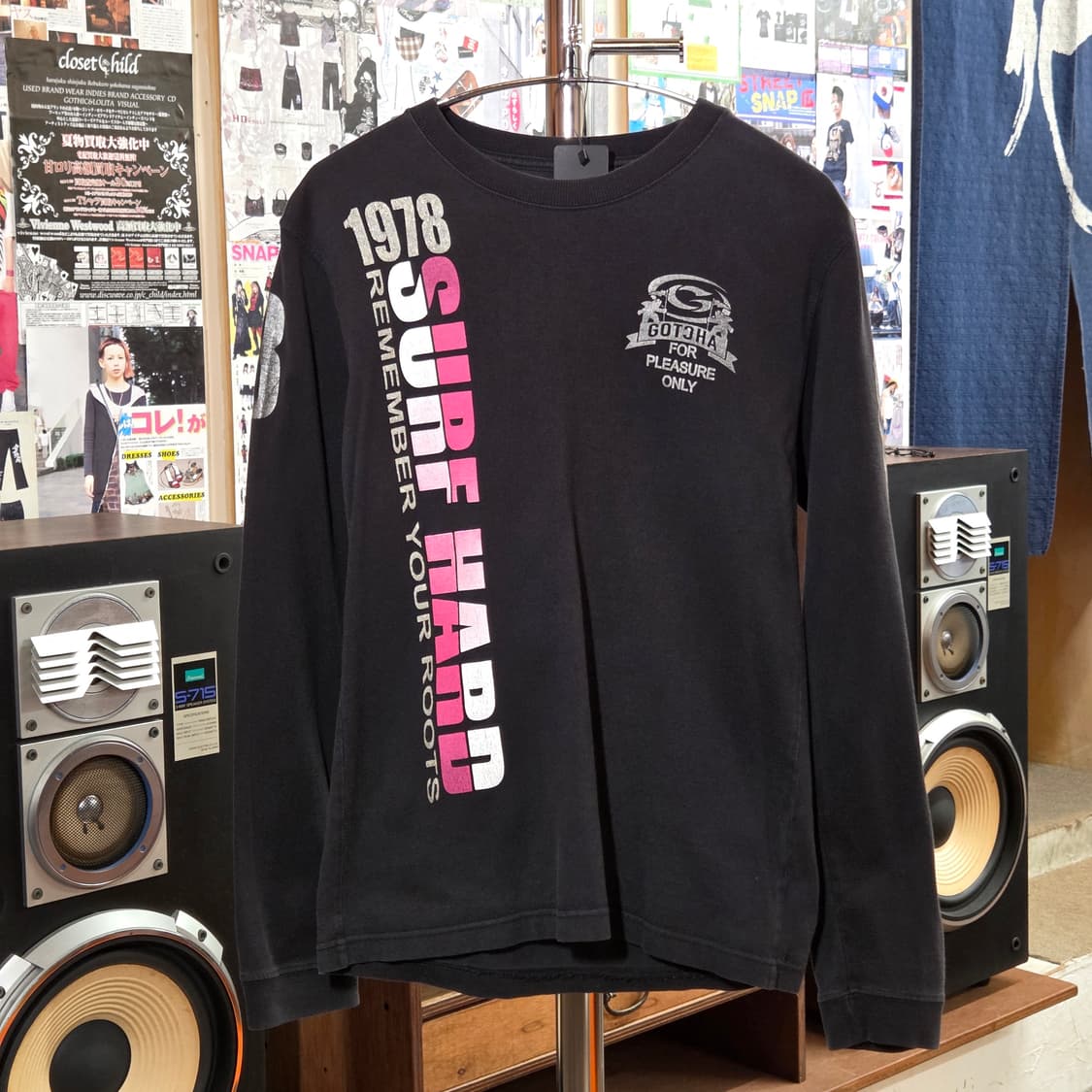 JPN 갓챠 레터링 슬림핏 롱슬리브 상품이미지4