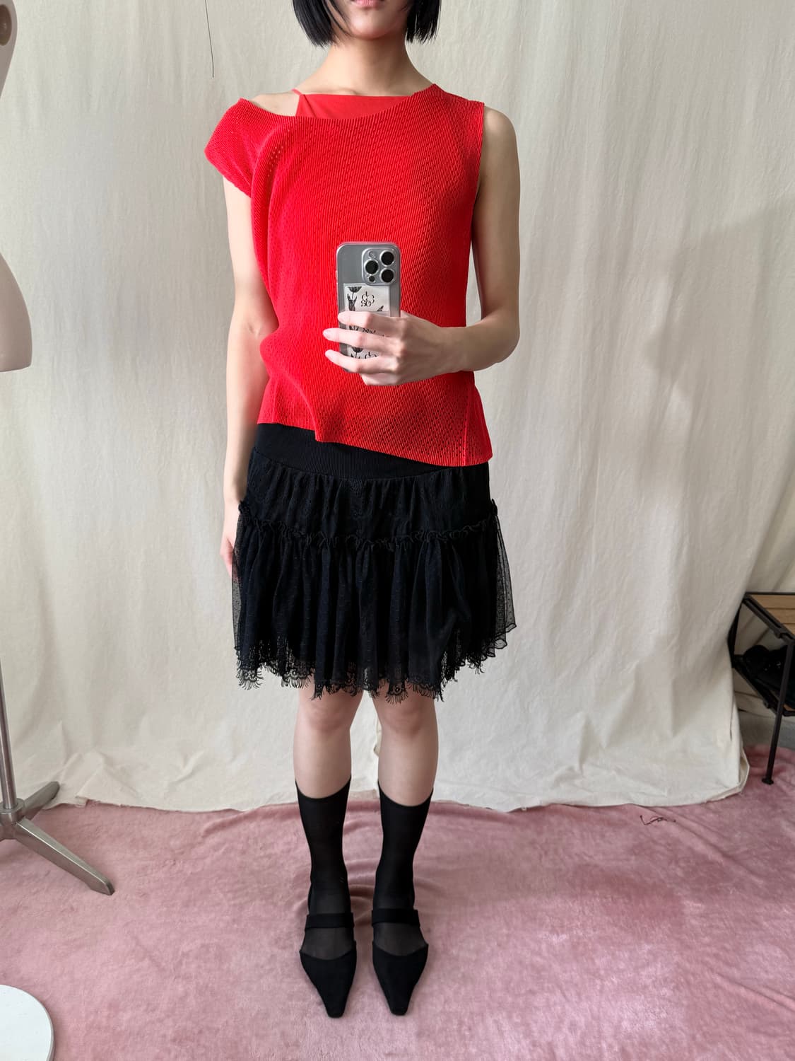 이세이미야케 Pleats Please 펀칭 플리츠 슬리브리스 상품이미지2