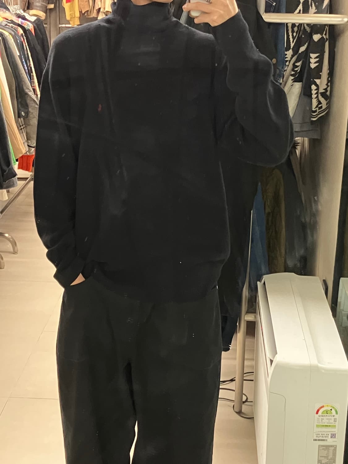 폴로 랄프로렌 블랙 터틀넥 니트 100 상품이미지7