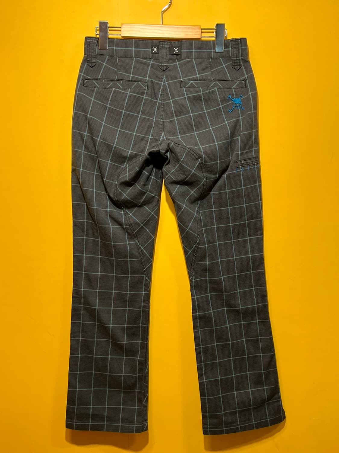 [30] 오클리 Oakley 아카이브 체크 팬츠 스컬 자수 Y2K 슬랙스 상품이미지7