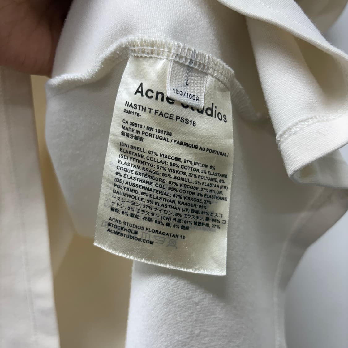 Acne Studios 레인보우 넥 반팔티 L 상품이미지5