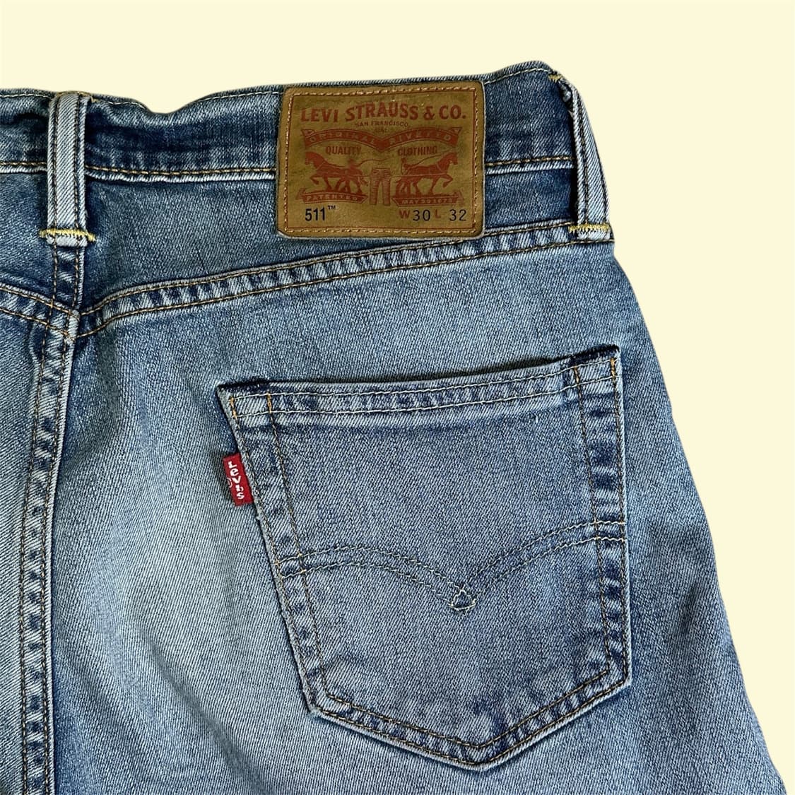 리바이스 가죽 패치 511 W30 상품이미지5