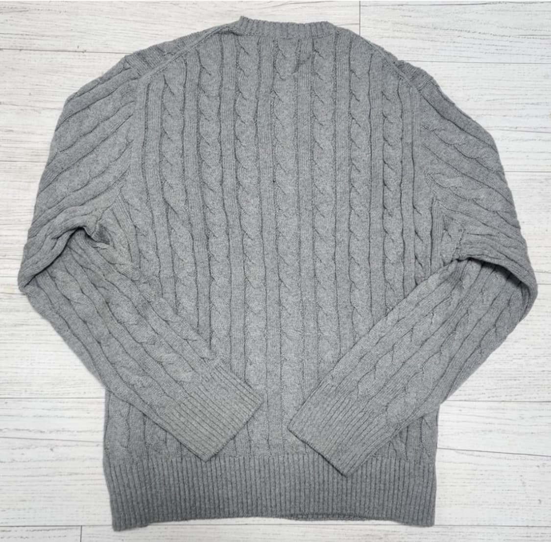 폴로 케이블니트XL 그레이 새상품 상품이미지2