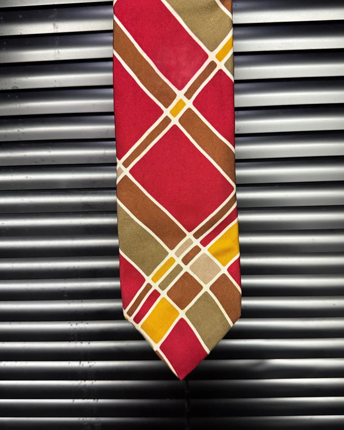 돌체앤가바나 D&G 스트라이프 에스닉 실크 넥타이 빈티지 명품 레드 빨강 상품이미지7